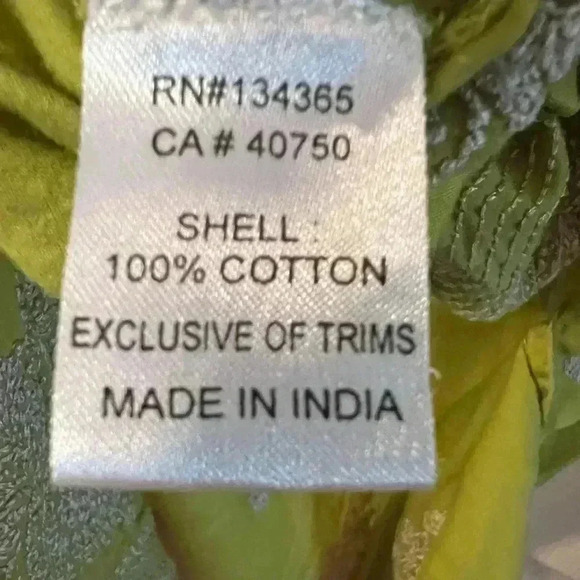 Sigrid Olsen Signature Chartreuse Green Embroidered Tunic Cotton Blouse Small - Picture 6 of 7